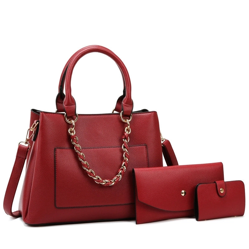 Women's Medium Pu Leather Fashion Bag Sets