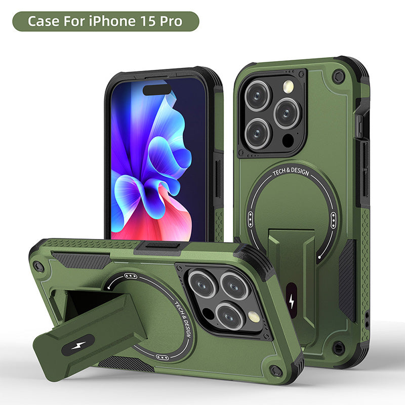 Invisible Bracket Mecha Style Mobile Phone Case for iphone