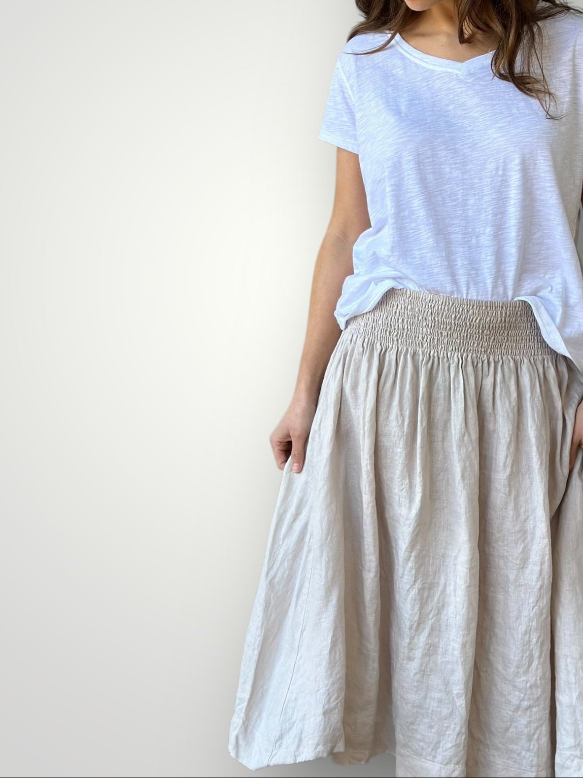 lola skirt - natural linen