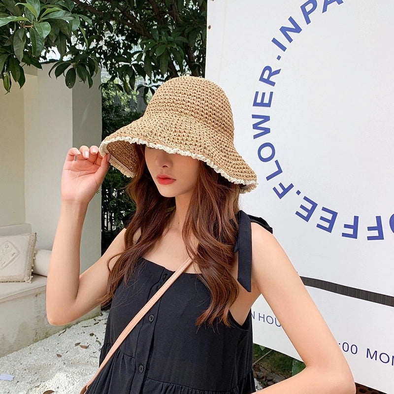 Women's Vacation Minimalist Bow Knot Big Eaves Sun Hat