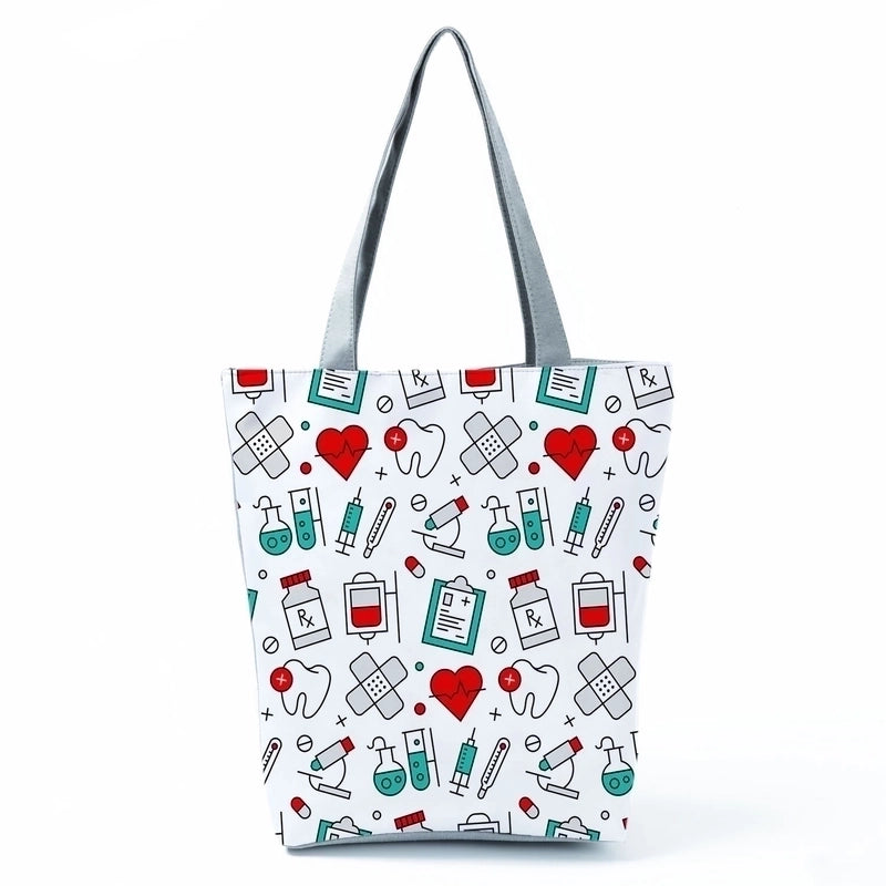 Women's Classic Style Syringe Polyester Shopping Bags
