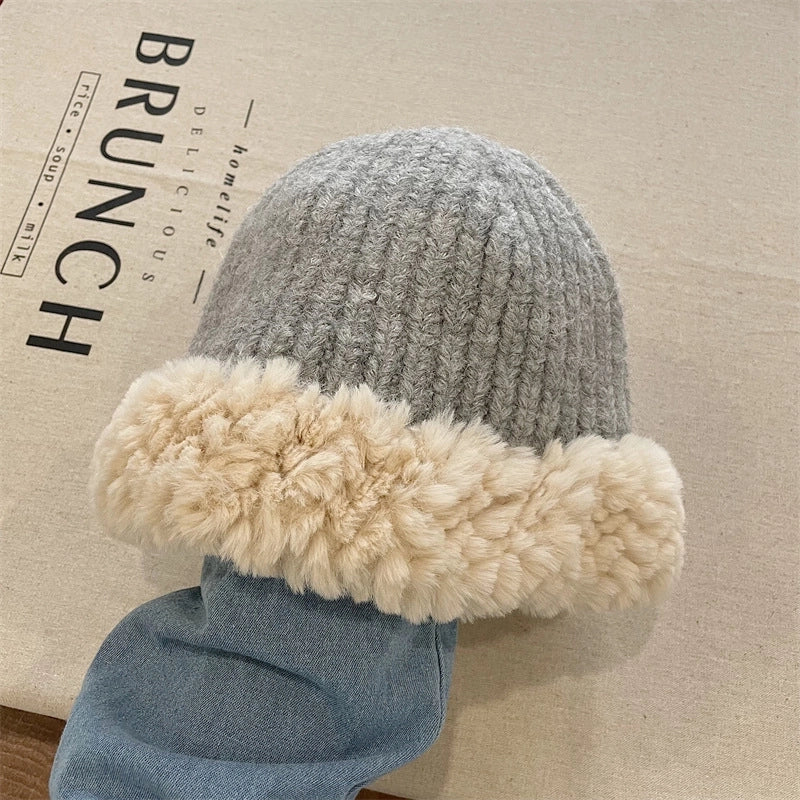 Women's Cute Retro Sweet Solid Color Eaveless Wool Cap