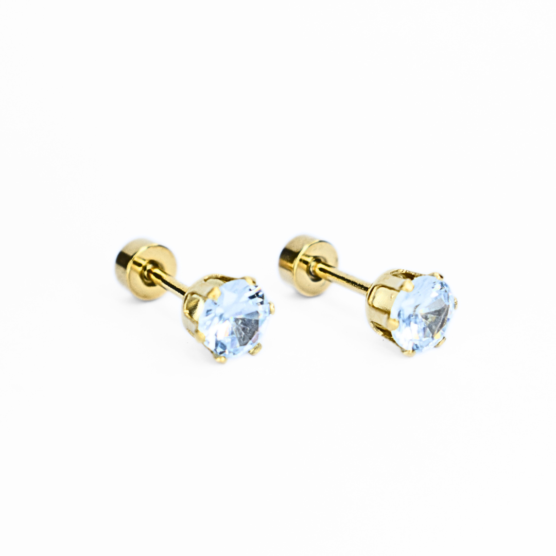 5mm Diamond studs - Gold