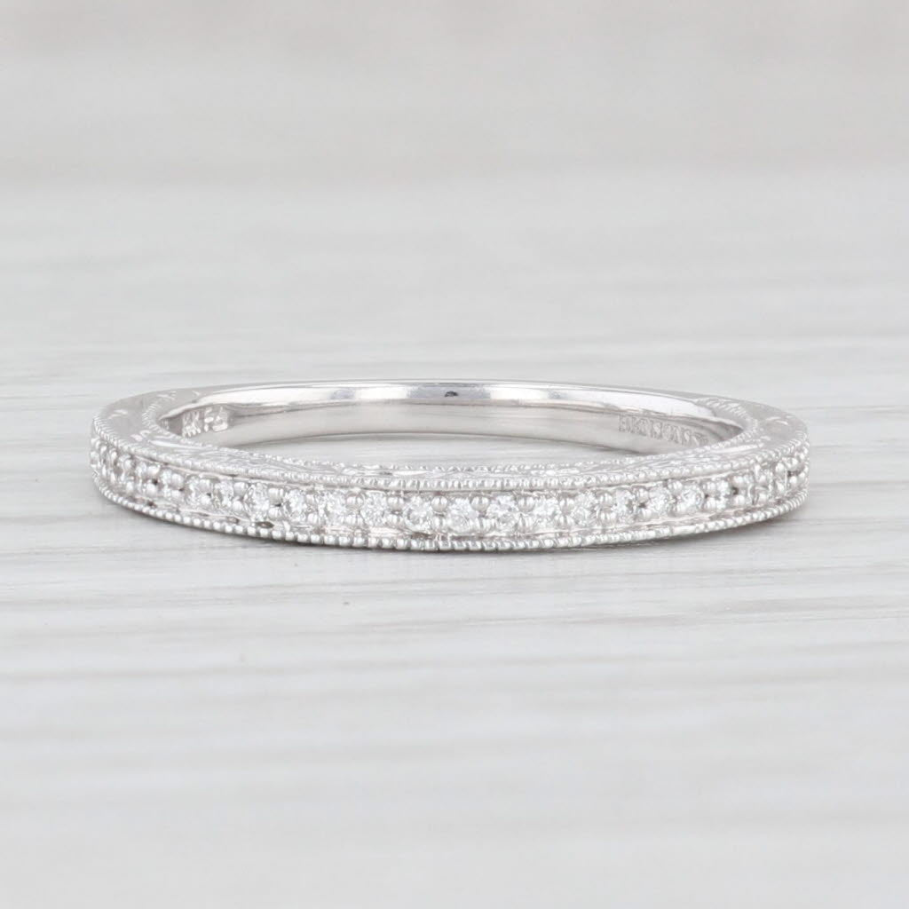 New Frederick Goldman Diamond Wedding Band 14k White Gold Sz 6.5 Stackable Ring