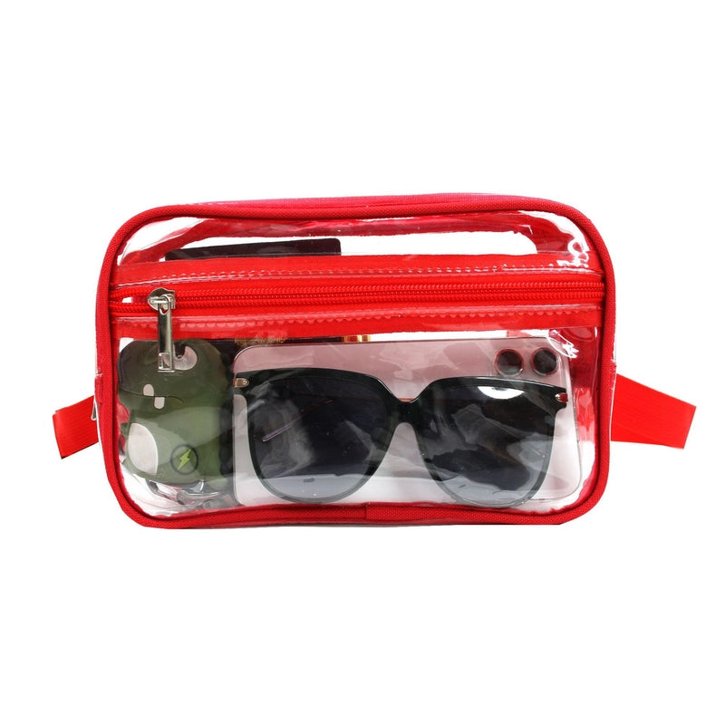 Transparent Waist Bag Men's And Women's Stadium Approved Belt Bag With Adjustable Shoulder Strap. Suitable For Holiday Game Travel