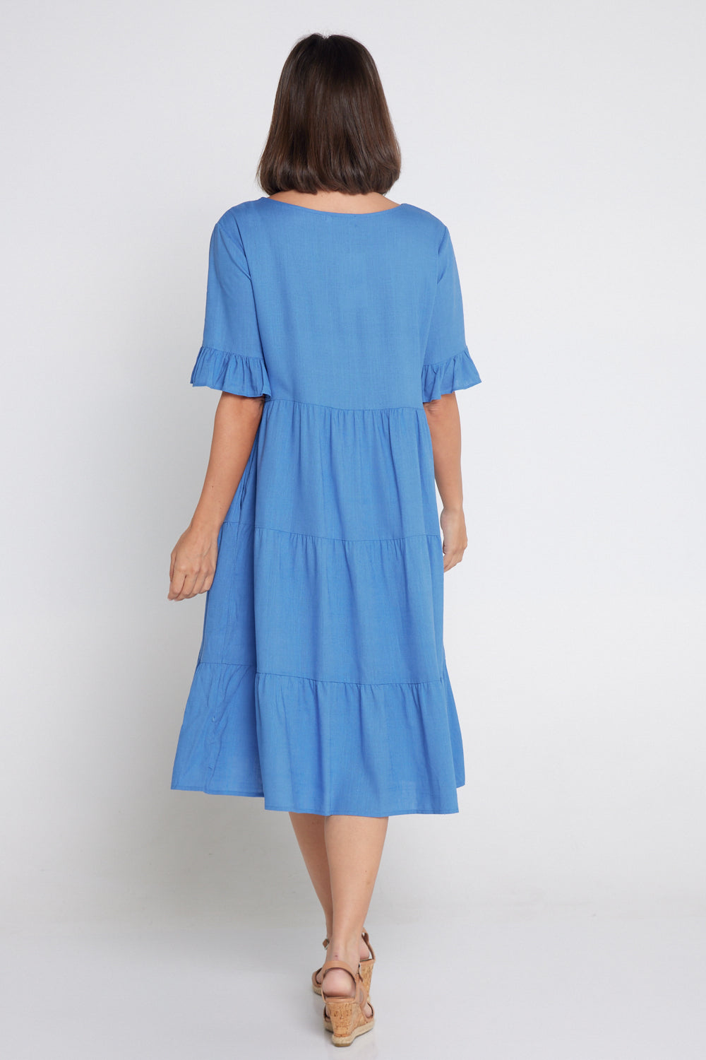 Linen Dress - Blue