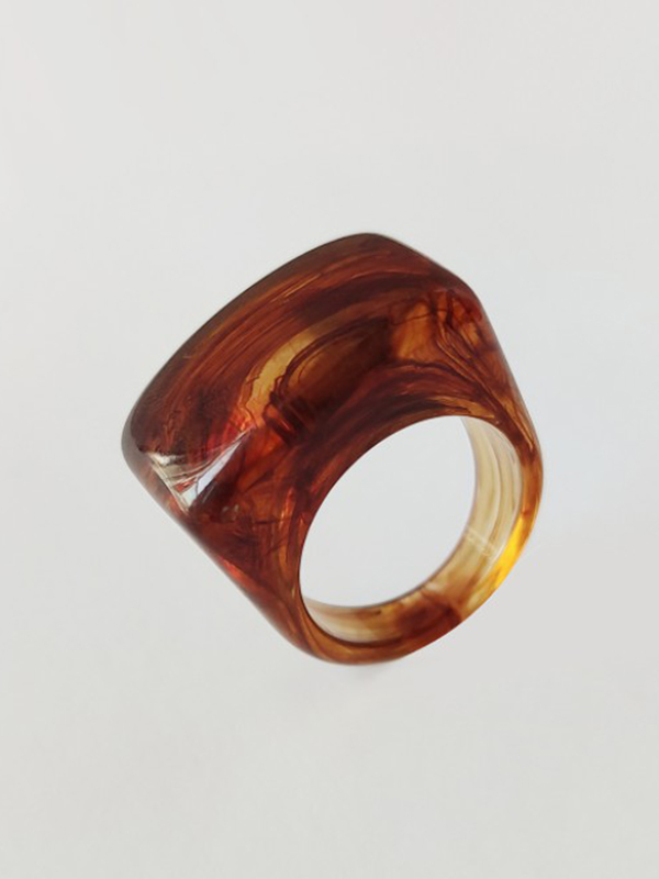 Acrylic 11 Colors Geometric Ring