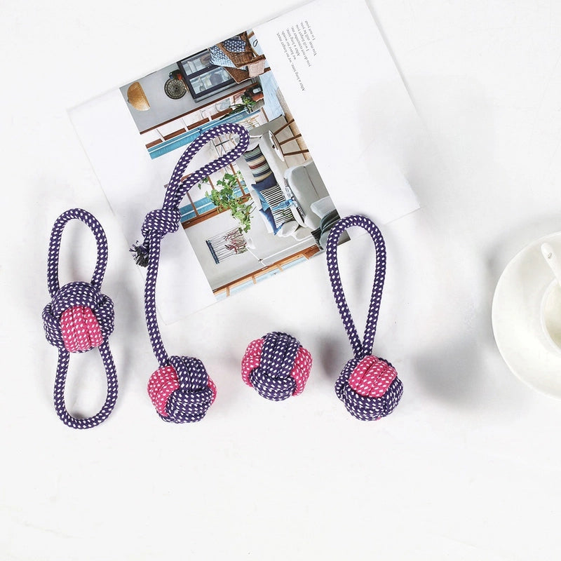 Minimalist Cotton Rope Solid Color Pet Toys