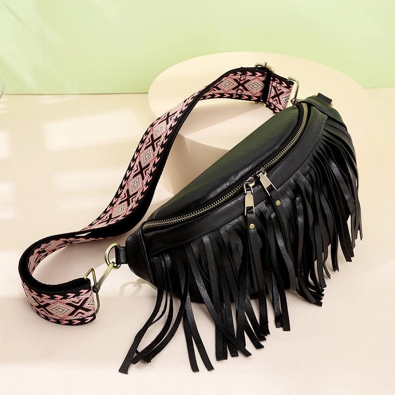 Women's Small Pu Leather Solid Color Vintage Style Shell Zipper Shoulder Bag Crossbody Bag Fanny Pack