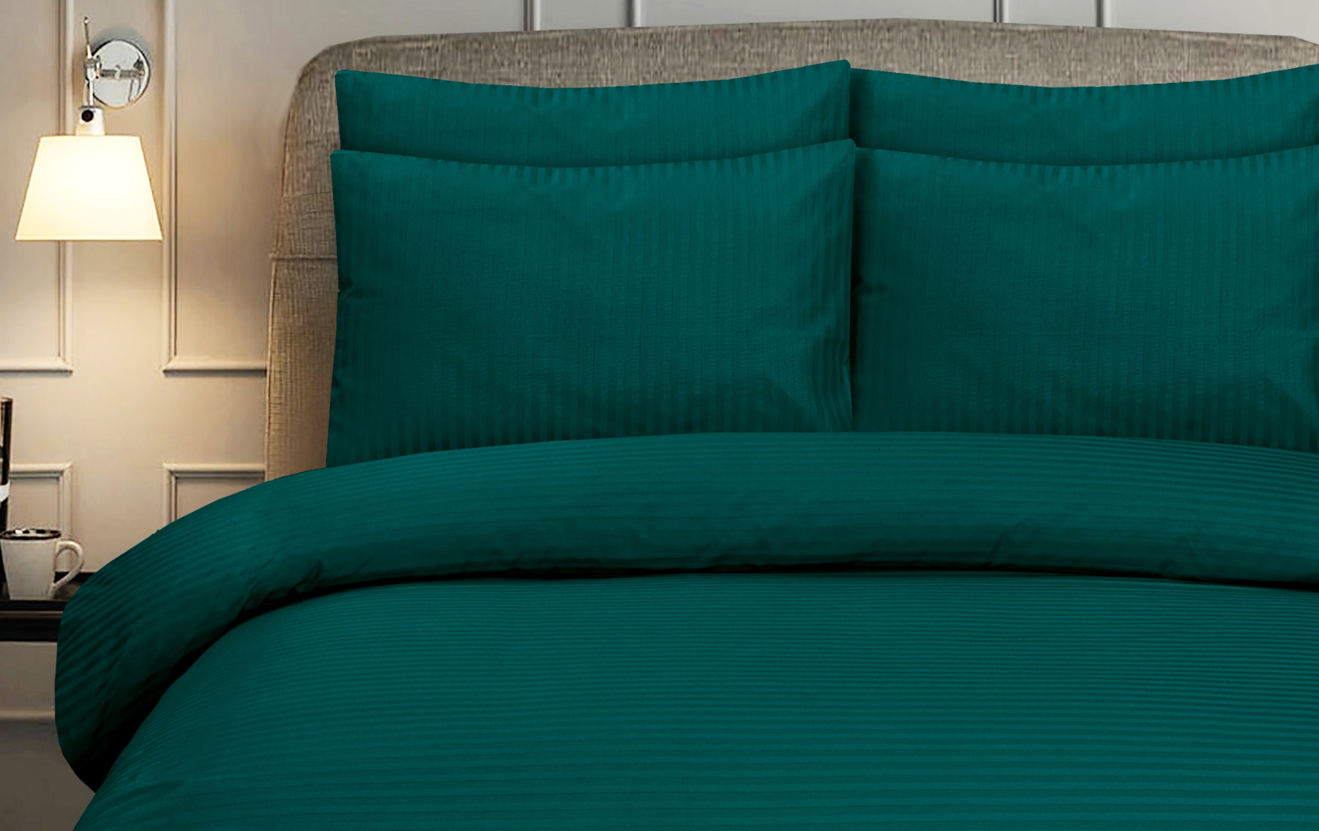 Zinc Stripe-Bed Sheet Set