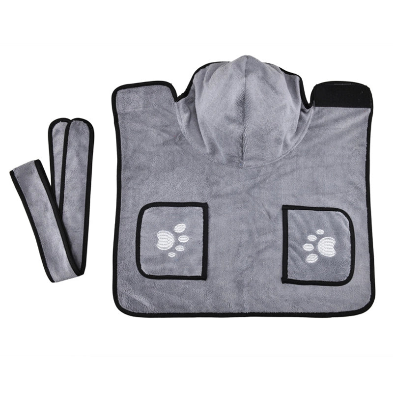 Maggie Pet Water Absorbent Dog Towel Cat Bath Towel Bathrobe Blanket Dual-use Pet Supplies