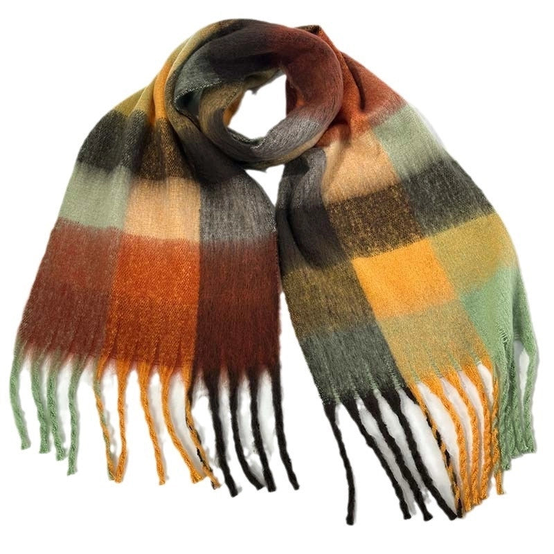 Women's Vacation Minimalist Multicolor Polyester Tassel Scarf
