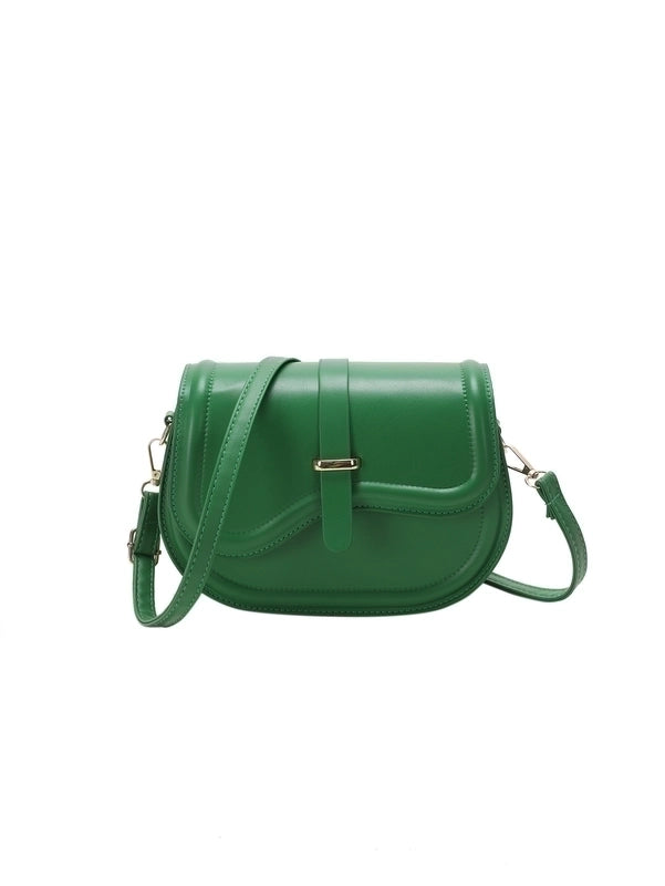 Women's Medium All Seasons Pu Leather Streetwear Saddle Bag
