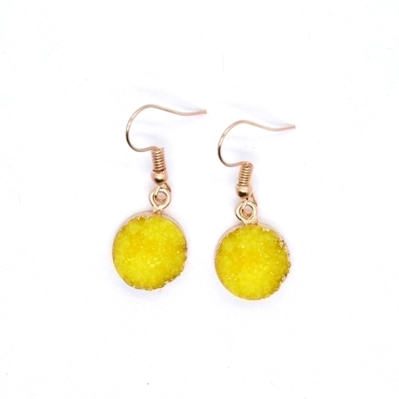 3 Pieces Womens Round Plastic  Resin Imitation Natural Stone Round  Earrings