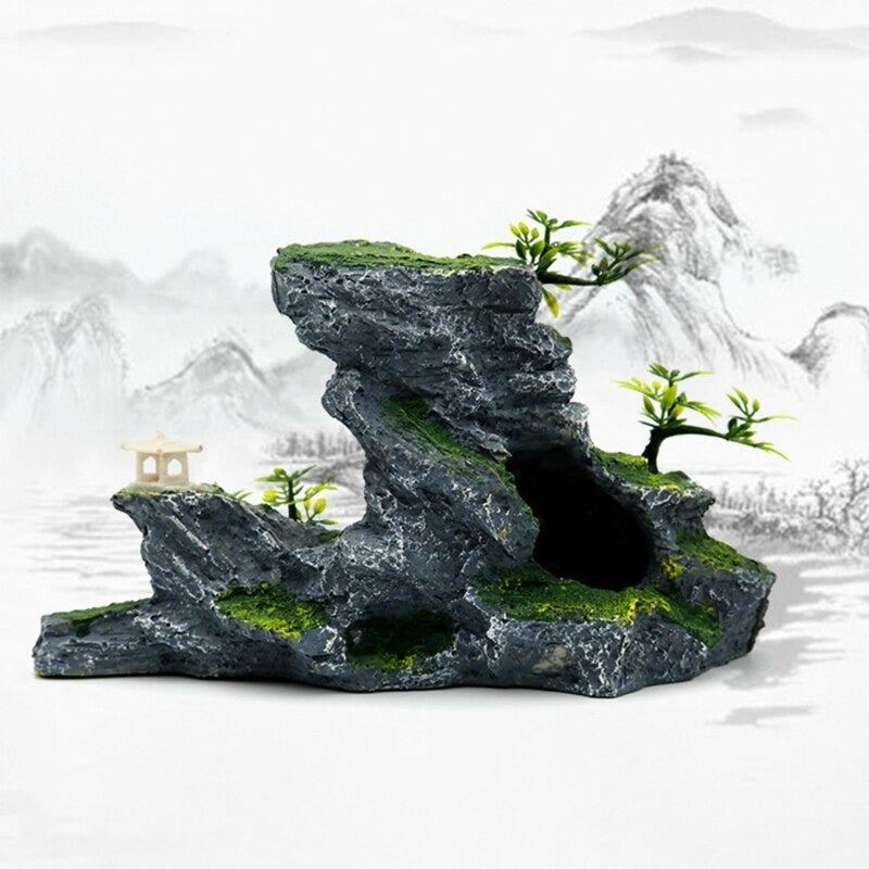 Mountain Hill View Ornament For Aquarium Decoration