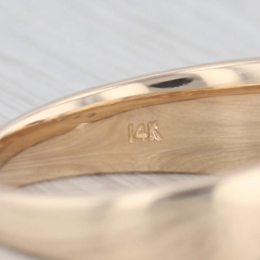 0.15ctw Diamond Men's Wedding Band 14k Yellow Gold Size 8.5 Ring