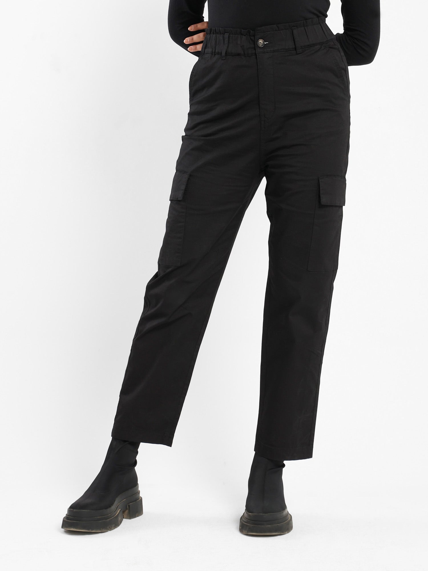 High-Waisted Paper Bag Pants