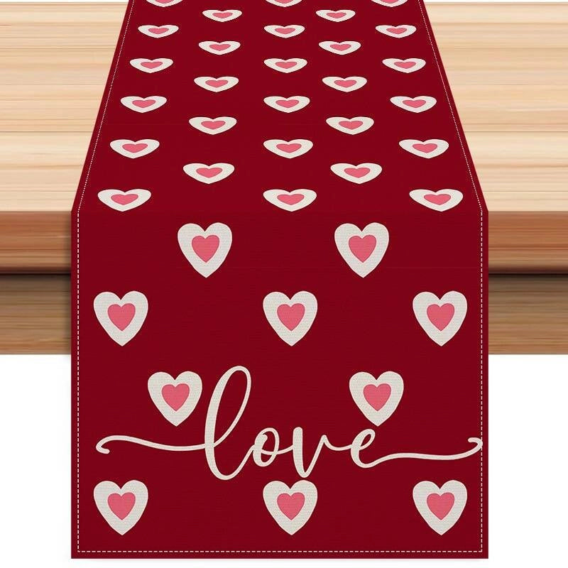 Valentine'S Day Casual Elegant Minimalist Letter Heart Shape Polyester Tablecloths