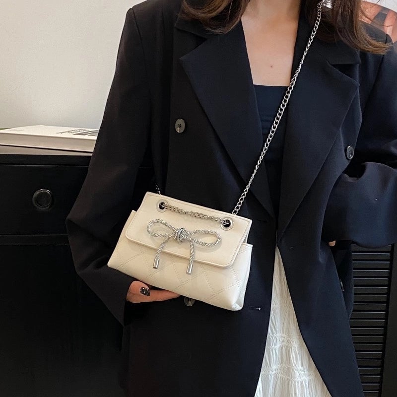 Women's Small Pu Leather Solid Color Streetwear Square Magnetic Buckle Shoulder Bag Crossbody Bag
