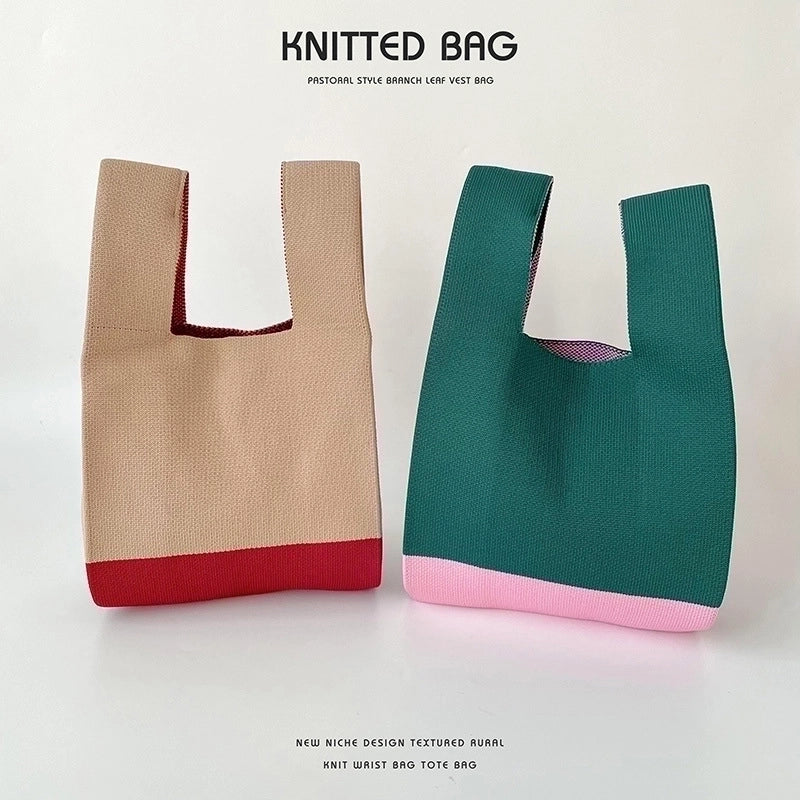 Women's Medium Polyester Color Block Beach Open Handbag