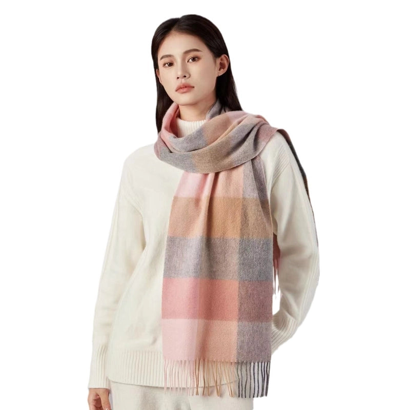 Wool Scarf Advanced Sense Simple Plaid Spring Clothing Women's Clothing Batch Winter Explosions For Women And Men