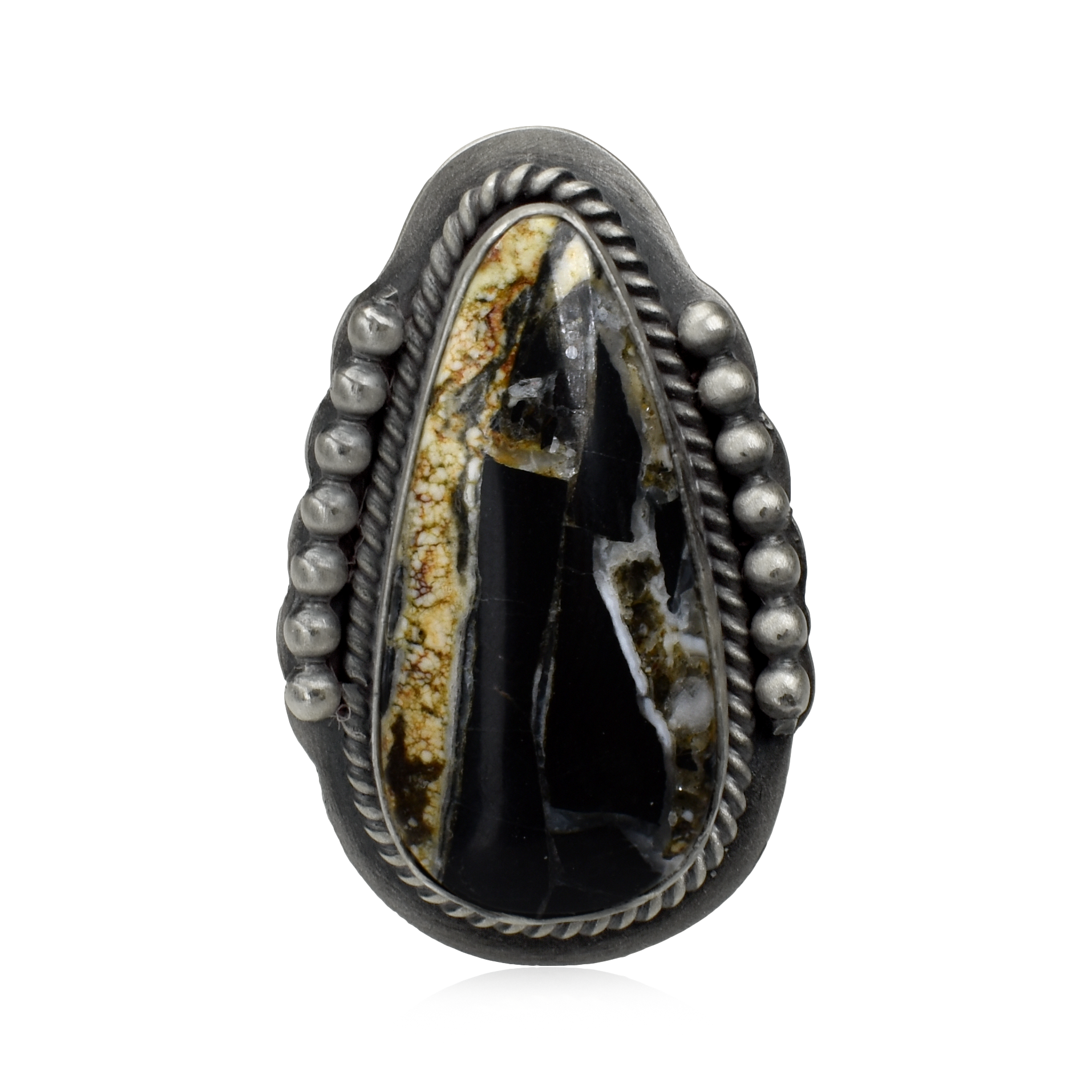 White Buffalo Teardrop Ring with Tooling