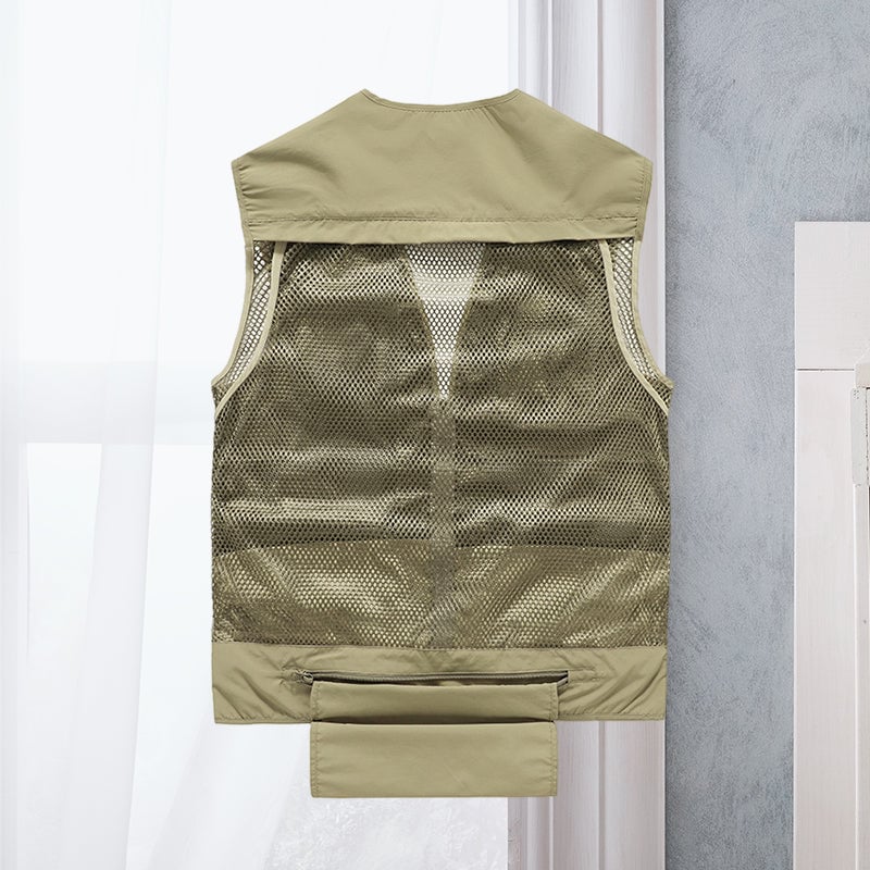 48% OFF Breathable Mesh Zip Cargo Vest