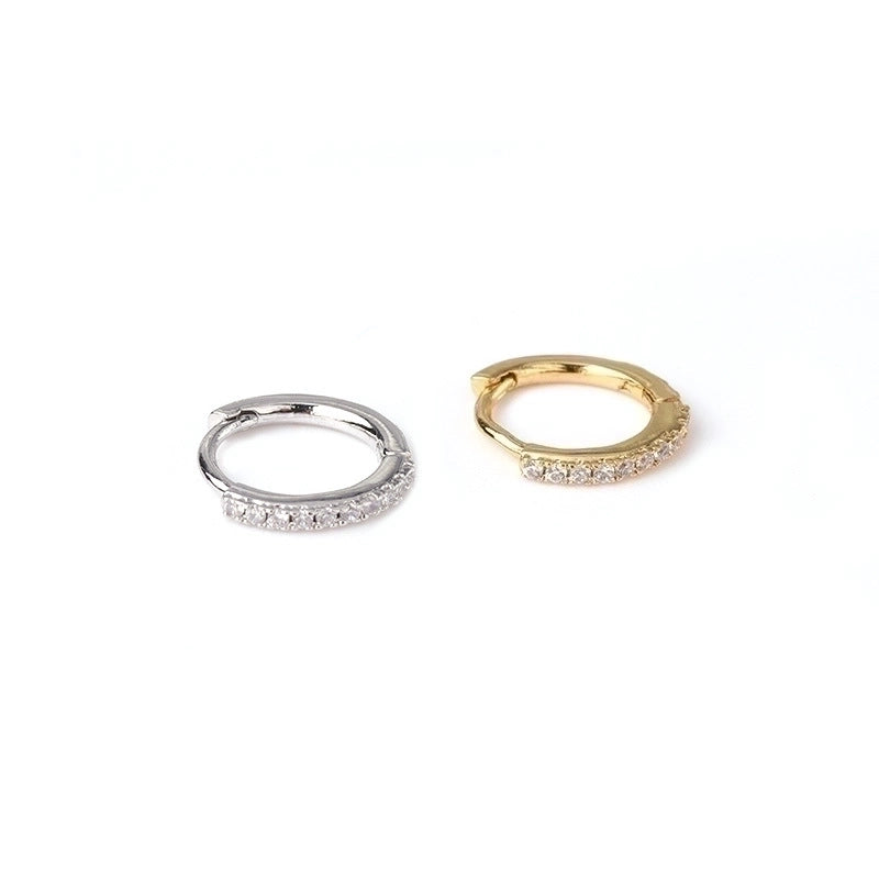 Ear Cartilage Rings & Studs Minimalist Geometric Copper Plating Artificial Gemstones