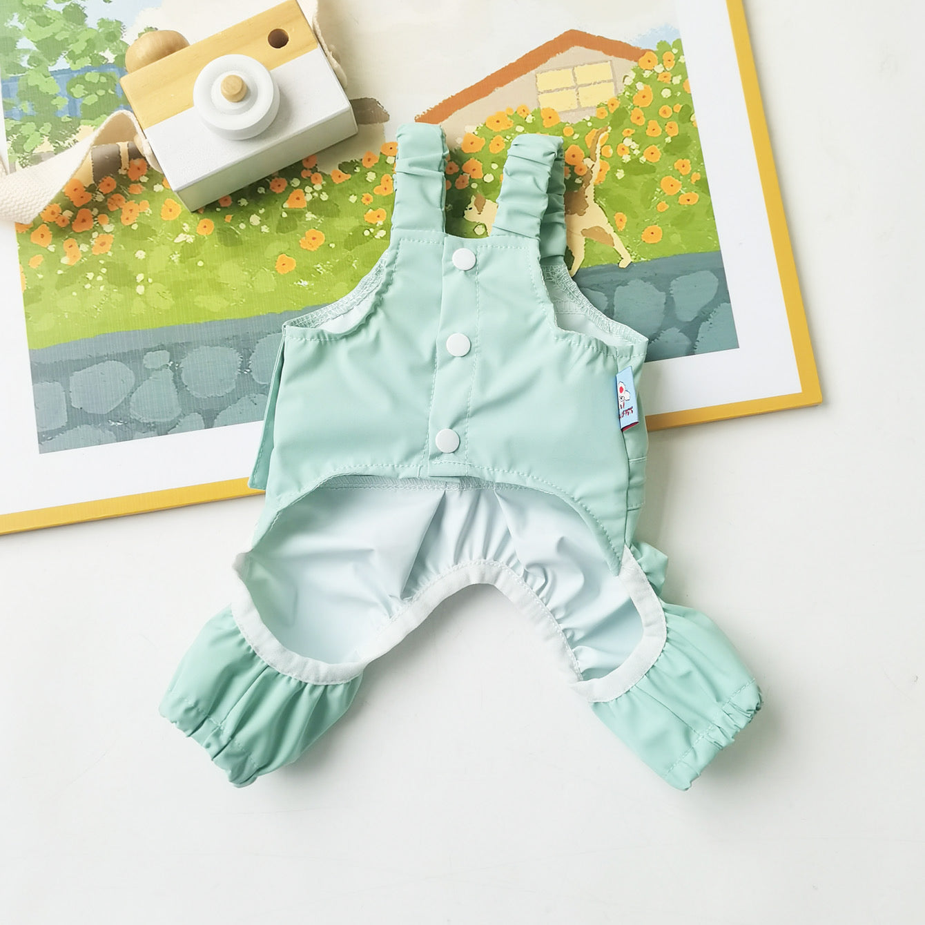 Sun Protection Bow Decor Breathable Dog Jumpsuits