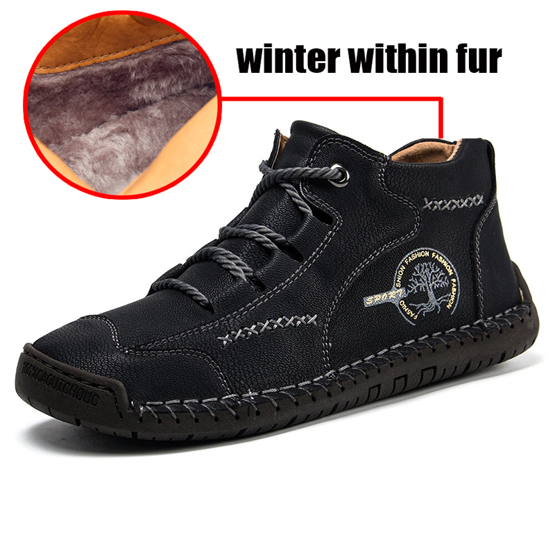 Fransikin business Comfortable Casual Leather Shoes Men Sneakers Leather Loafers Men Shoe Winter Breathable Flats Shoe Hot Sale Moccasins