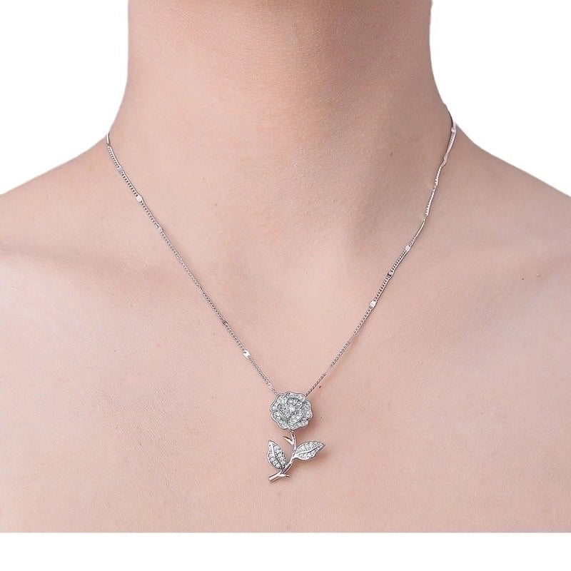 Minimalist Cross Heart Shape Crown Stainless Steel Titanium Steel Polishing Plating Inlay Zircon Pendant Necklace