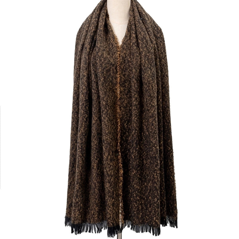 Women's Minimalist Classic Style Color Block Polyester Scarf