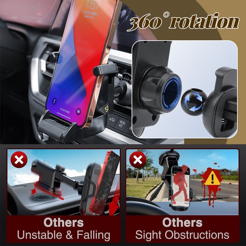 Carbon Fiber Sports Car Seat Phone Holder