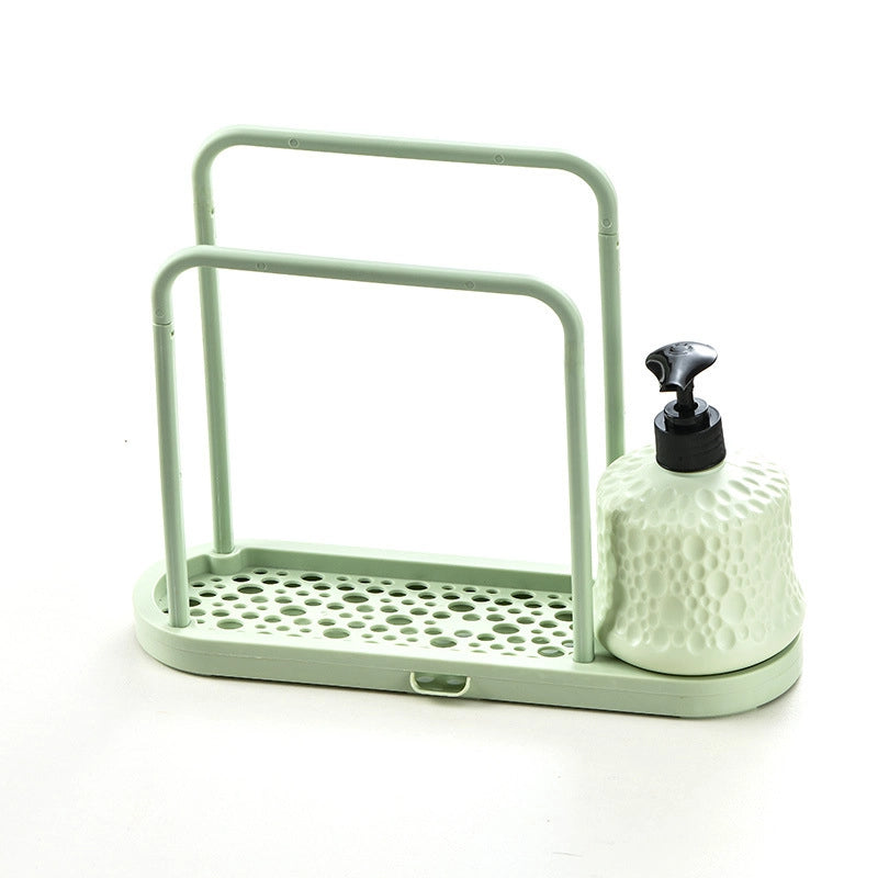 Rag Draining Rack Punch-free Sink Steel Ball Sponge Storage Rack Kitchen Cleaning Supplies Countertop Storage Rack
