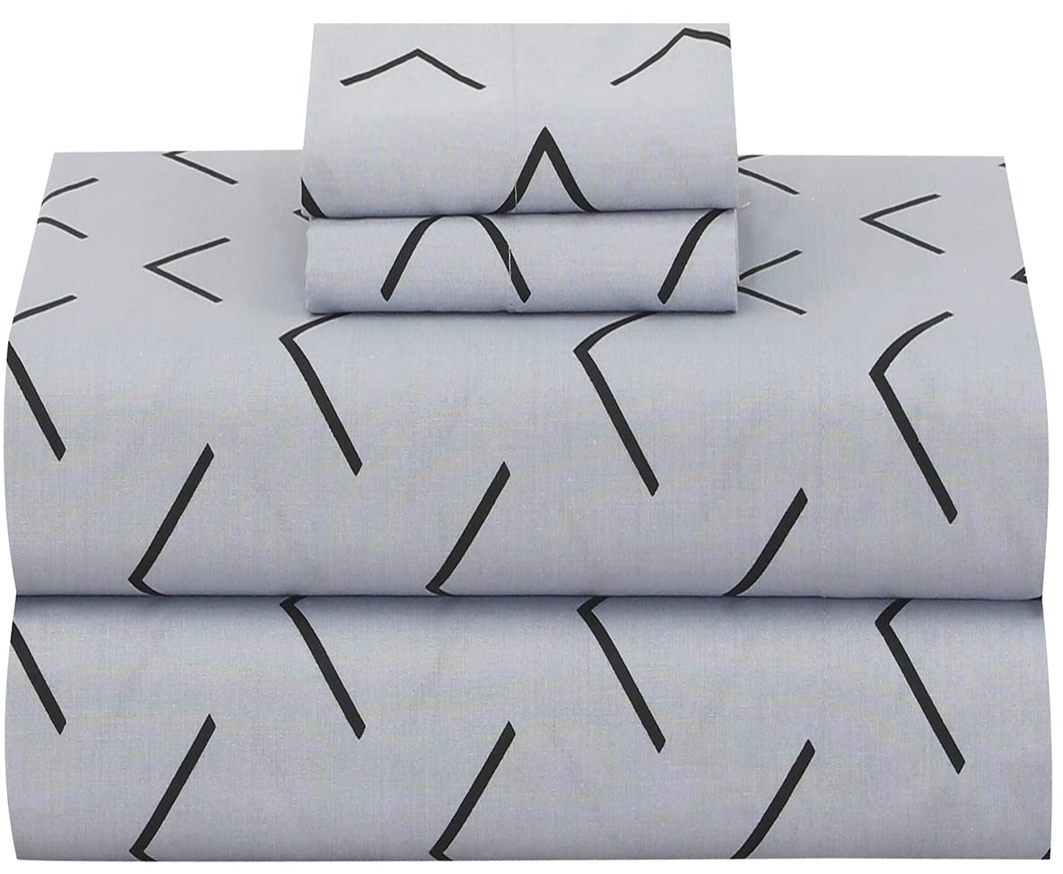 [Arrow Down]100% Cotton Sheets - Soft & Breathable Sheet Set - 4 Pieces