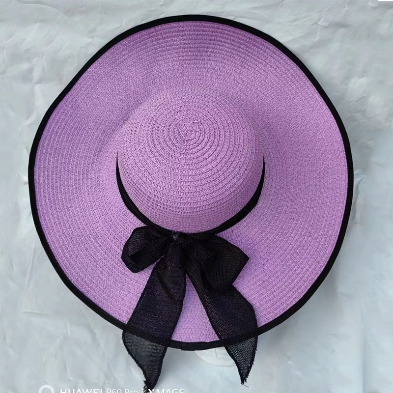 Women's Lady Vacation Bow Knot Big Eaves Sun Hat