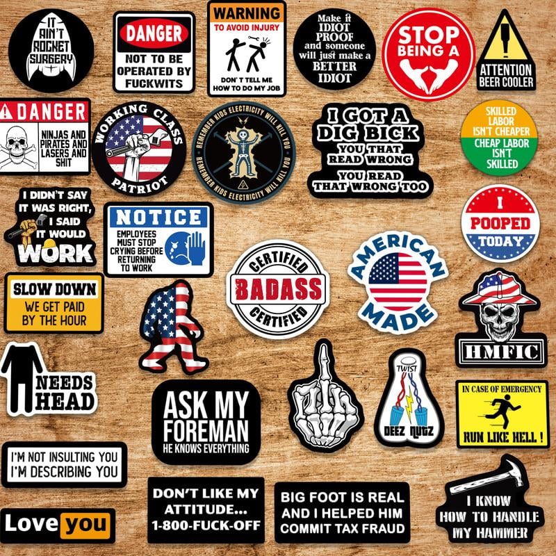 🔥Hot sale -150 PCs Toolboxes Hard Hat Stickers Pack (DIRTY)