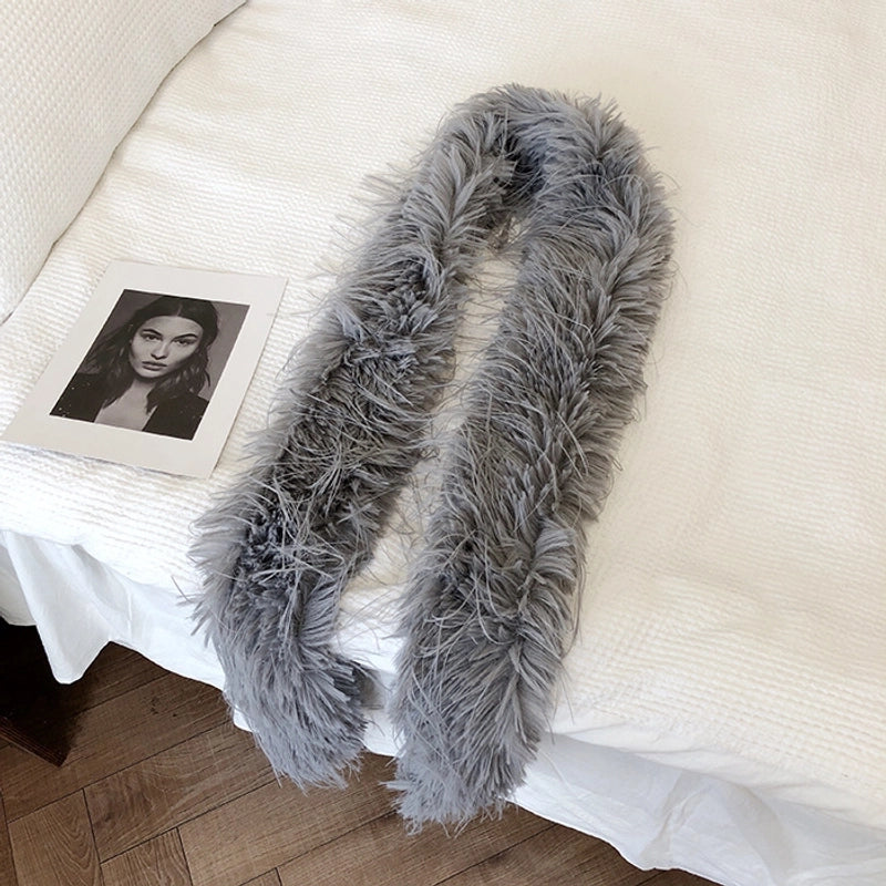 Women's Modern Style Classic Style Solid Color Plush Scarf