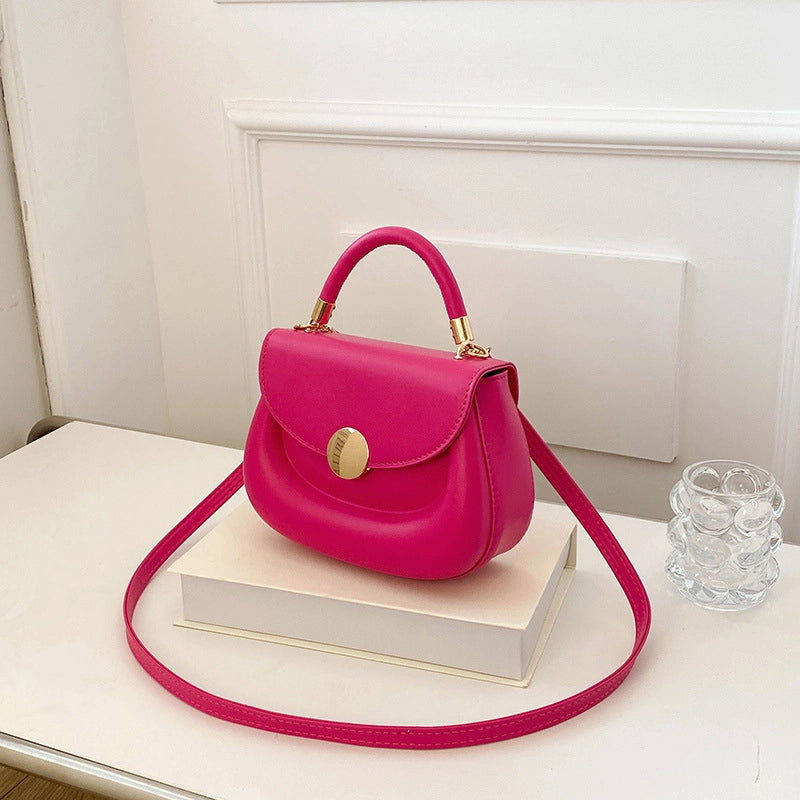 Women's Small Summer Pu Leather Streetwear Square Bag
