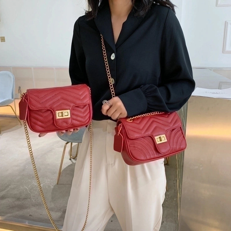 Women's Small All Seasons Pu Leather Basic Square Bag