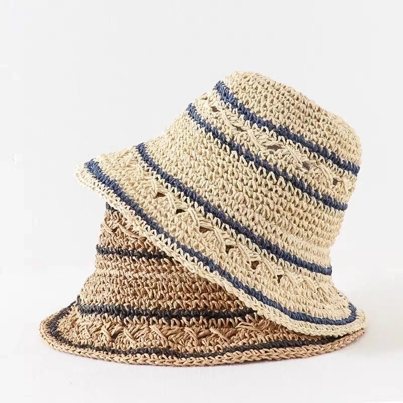 Women's Minimalist Classic Style Solid Color Flat Eaves Straw Hat
