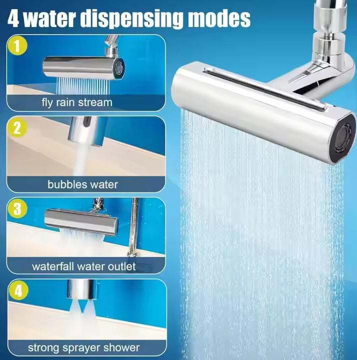 4-IN-1 720° ROTATION WATERFALL KITCHEN FAUCET