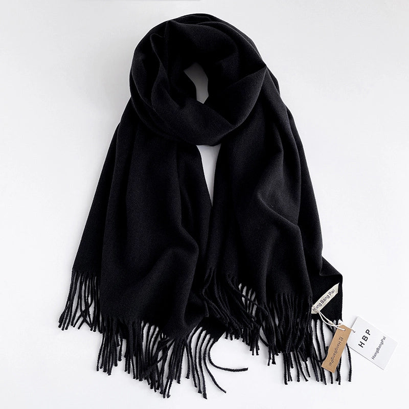 Unisex Casual Basic Solid Color Imitation Cashmere Scarf