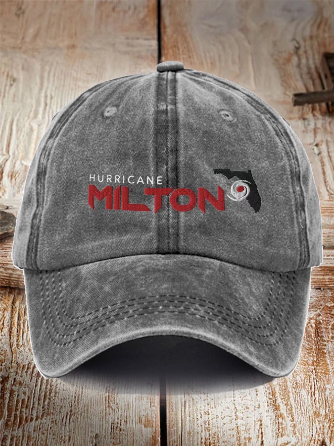 Hurricane Milton washed distressed hat for men and women