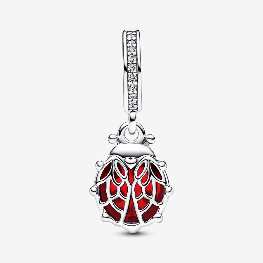 Red Ladybird Dangle Pandora Charm