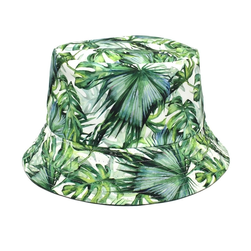Unisex Basic Flower Wide Eaves Bucket Hat