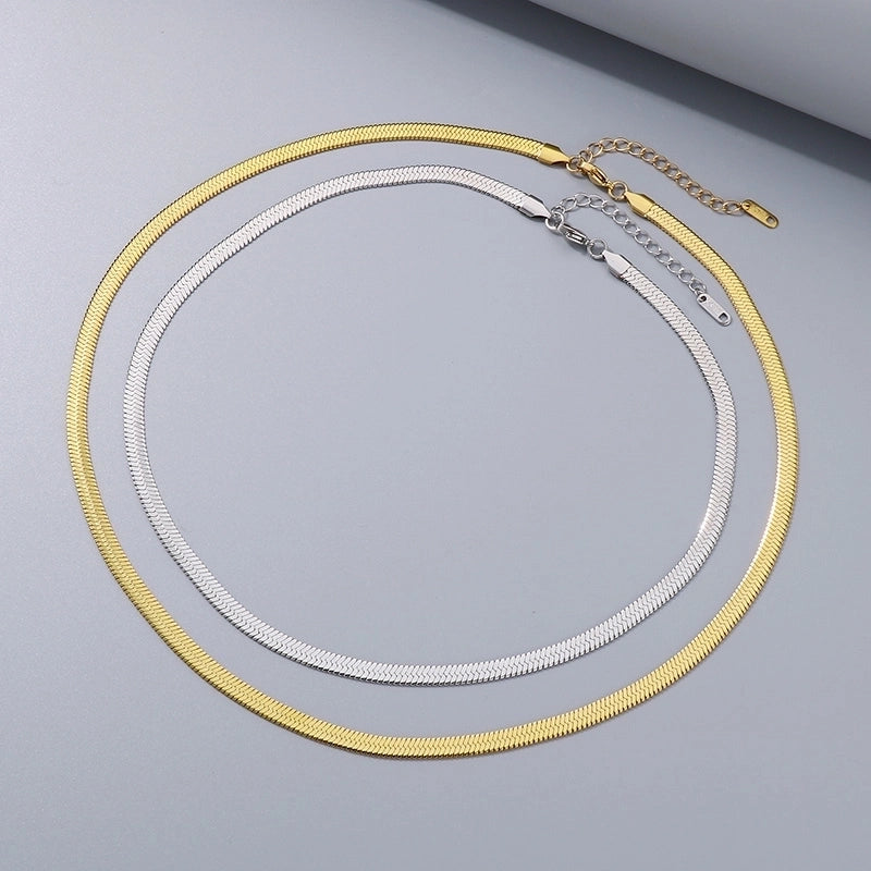 Minimalist Geometric 304 Stainless Steel 18K Gold Plated Necklace