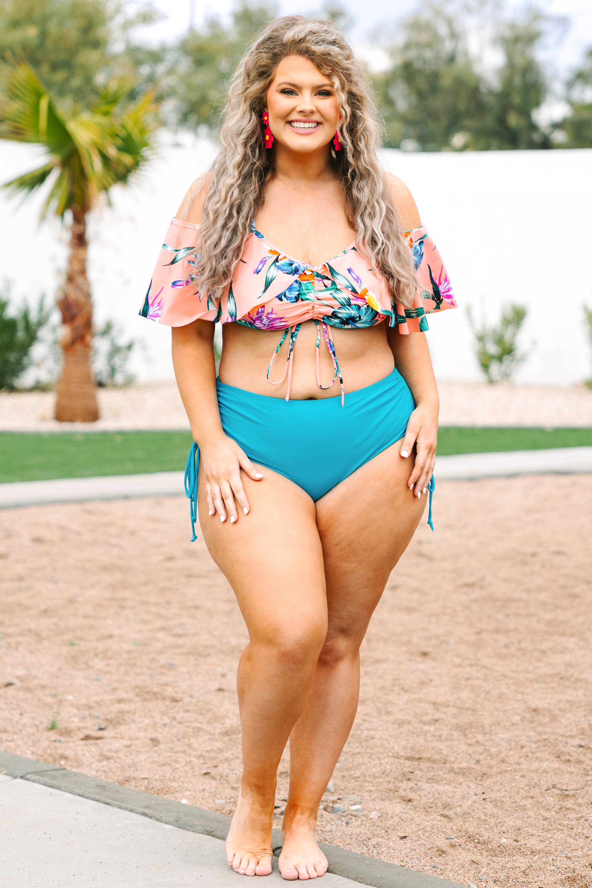 Let's Find Paradise Swim Top. Teal