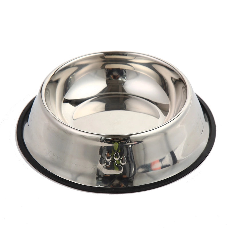 New Anti-tip Stainless Steel Cat Food Bowl Base Pet Bowl Creative Rust-proof Dog Food Utensils Cat Feeding