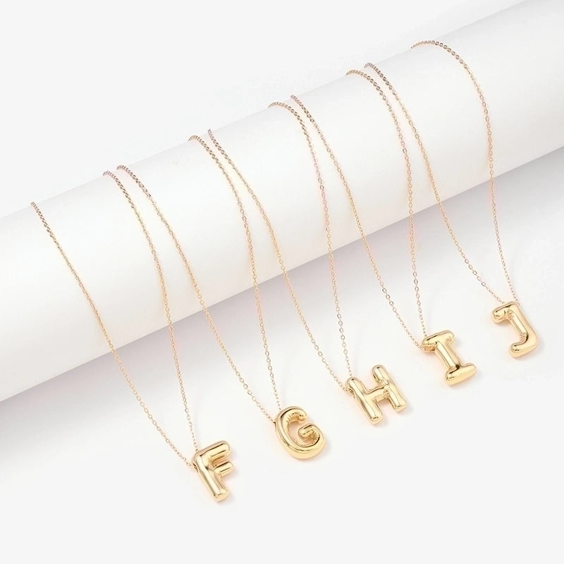 IG Style Minimalist Letter Stainless Steel Copper Polishing Plating Pendant Necklace